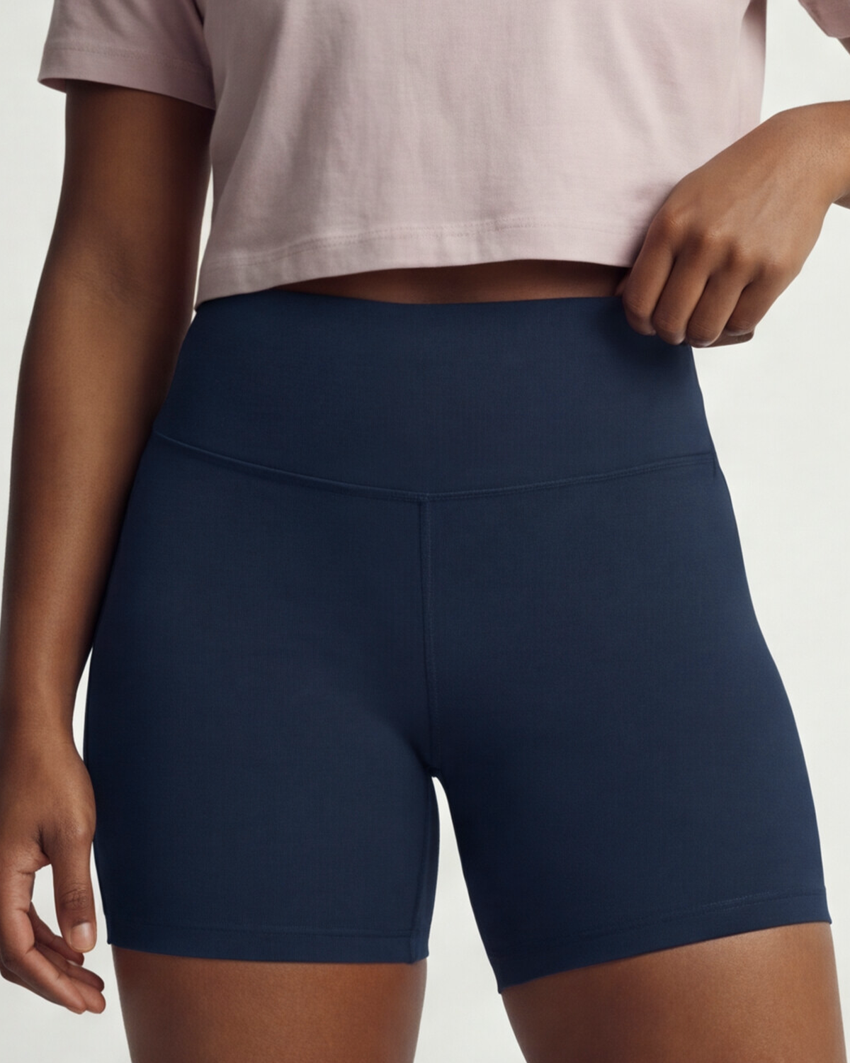 KNTROL Navy Yoga Shorts